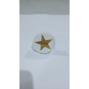 Decorative White Shell Round <b>Kitchen</b> Cabinet Knobs and Pulls Brushed Brass Marble Drawer Cupboard Door Pulls Handles - Product Image 2