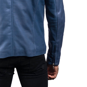 Lightweight <b>Retro</b> Fashionable Windbreaker for Men Breathable Stand Collar <b>Leather</b> <b>Jackets</b> - Product Image 6