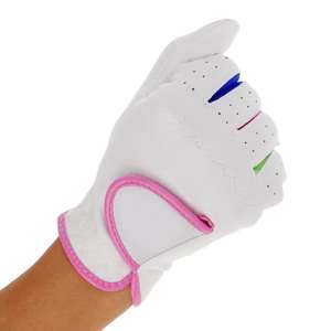 Logo de marque personnalisé Gants de golf en cuir véritable Cabretta colorés pour hommes et femmes du Pakistan Accessoire de sport main gauche - Product Image 5