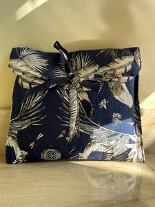 Bleu coton biologique femmes costume de nuit imprimé col en V pyjamas respirant doux confortable Sexy ensemble de vêtements de nuit motif Animal - Product Image 2