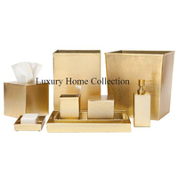 Ensemble de salle de bain 5 pièces pour villa, hôtel et maison, couleur or, en métal écologique, fait main, accessoires de toilette intelligents pour la maison