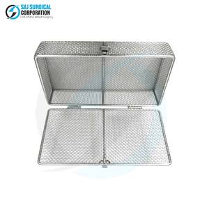Cesta de Malla Fina Manual con Tapa, Bandeja de Acero Inoxidable de Alta Calidad para la Limpieza y Esterilización de Instrumentos Médicos - Product Image 3