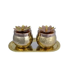 Bol à fruits secs en laiton Boîte cadeau de meilleure qualité bol à fruits/salade pour produit le plus vendu bol à fruits secs en laiton avec produit de vente - Product Image 3