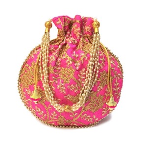 Bolso de mano bordado indio hecho a mano para mujer, bolso Potli, bolso con cordón, recuerdo de boda, regalo de devolución para invitados, Mujeres - Product Image 3
