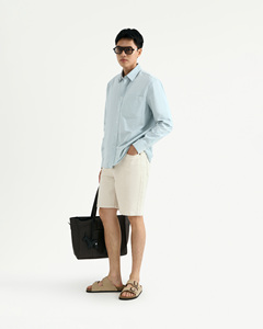 <b>Men's</b> Mid Waist Solid Denim <b>Shorts</b> Straight Fit Summer Casual Breathable Simple Straight-Leg Design by Routine Vietnam - Product Image 3