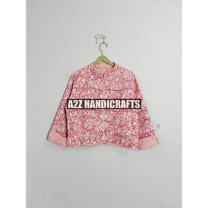 เสื้อแจ็กเก็ตผ้าฝ้ายทำด้วยมือสำหรับผู้หญิงเสื้อโค้ทตัวใกล้กระดุมพิมพ์ลายบล็อกพิมพ์ลายสัตว์สไตล์โบฮีเมียน - Product Image 5