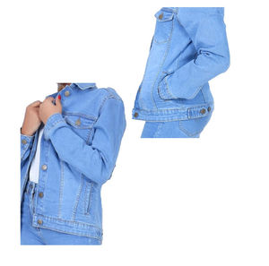 Haute qualité premium usine de haute qualité pas cher prix haute qualité respirant femmes jean veste vestes les plus vendues - Product Image 6