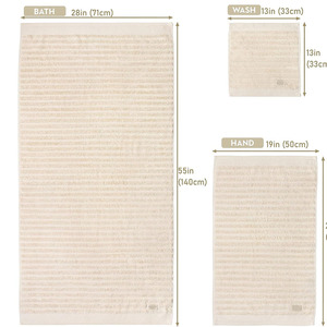 Ensemble de serviettes personnalisées de qualité supérieure 100% coton blanc biologique serviette de bain d'hôtel Durable couleur personnalisée taille et Style ODM imprimé - Product Image 2