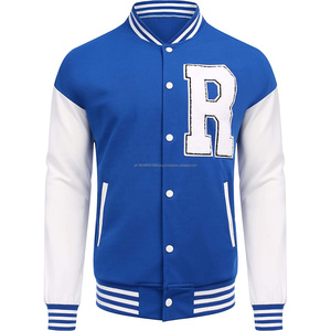 Nouveau style de blouson universitaire à manches en cuir avec logo personnalisé veste universitaire respirante pour femmes - Product Image 5