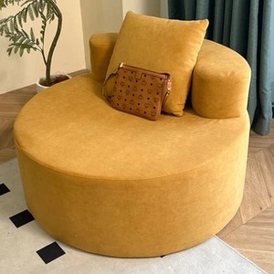 Sofá Chesterfield con mechones redondos de un solo asiento moderno, muebles de tela adaptables para sala de estar, hotel o apartamento, uso doméstico - Product Image 1