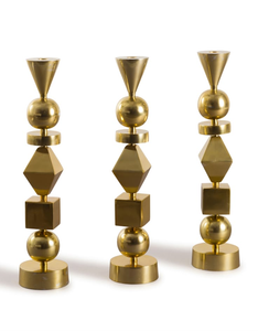 Unique Victorian brass candle holder with luxurious antique design and exquisite handcrafted details for weddings - Product Image 5