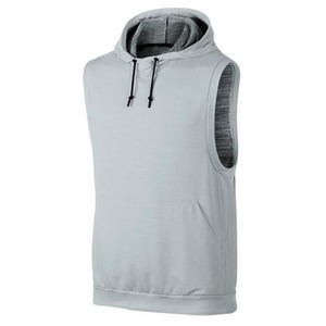 2023 Factory Wholesale Custom Logo Unisex <b>Sleeveless</b> <b>Pullover</b> Hoodie Polyester/Cotton Woolen Fabric Best Street Wear for Winter - Product Image 6