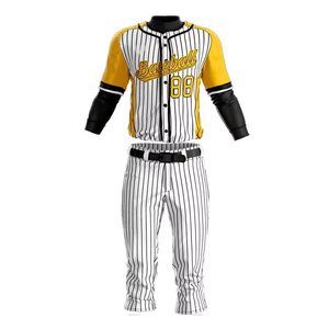 Uniformes de Béisbol Personalizados al por Mayor de la Mejor Calidad, Diseño Personalizado, Logotipo Personalizado, 100% Poliéster Antibacteriano, Hecho en Pakistán, 5 Conjuntos MOQ - Product Image 4