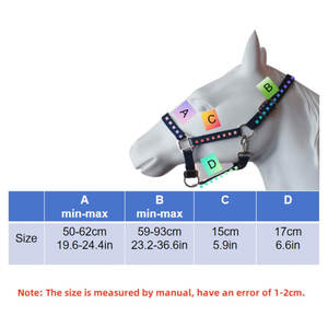 Halters en nylon de cheval réglables durables avec le rembourrage doux et le matériel antirouille - Product Image 6