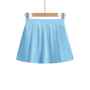 กางเกงเทนนิสเอวสูงทรงพลีท MEISU ผ้าสแปนเด็กซ์/ไนลอน ป้องกันการโป๊ มีกระเป๋า ชุดสองชิ้นสำหรับผู้หญิง - Product Image 2