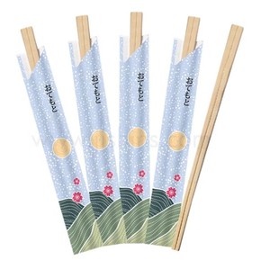 Palillos de madera higiénicos de estilo japonés tradicional Aspen Genroku envueltos individualmente con envoltorio hecho en China para Catering - Product Image 1