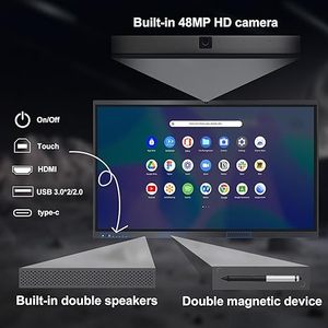 Độ nhạy cao New bảng thông minh, 65 "bảng thông minh cho lớp học văn phòng nhà, 4K UHD màn hình cảm ứng mở hệ thống kép bảng thông minh - Product Image 4