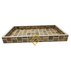 Décor à la maison vente chaude plateau décoratif en bois de haute qualité cadeau de célébration festive pour la saison des vacances de Noël Top Standard - Product Image 2
