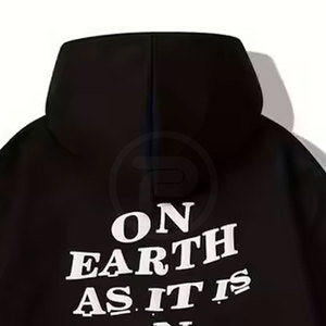 เสื้อฮู้ดพิมพ์ลายพัฟระบายอากาศได้ดีเสื้อแนวสตรีทแวร์เสื้อมีฮู้ดพิมพ์ลายพัฟใส่สบายผลิตจากปากีสถาน - Product Image 4