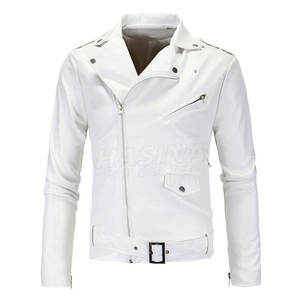 Stylish & Comfortable High Street Genuine Leather <b>Jacket</b> with Stand Collar Breathable Design for Casual Wear Active Lifestyles - Product Image 1