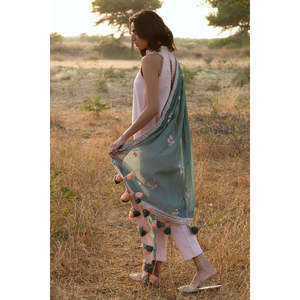 Conjunto de Traje de 3 Piezas Bordado para Mujer con Dupatta de Algodón Bordado PM-62057 - Product Image 6