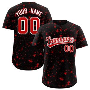 Camiseta de Béisbol Personalizada con Graffiti de Estrellas, Venta al Por Mayor, 100% Poliéster, Tallas Grandes, Anti-UV, Secado Rápido, Transpirable, con Nombre, Número y Logotipo Impresos - Product Image 4
