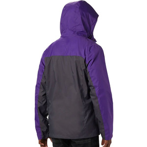 <b>Waterproof</b> Eco-friendly Men's <b>Winter</b> Outdoor Rain <b>Jacket</b> Hooded Windproof Lightweight Polyester Shell Custom Embroidered Logo - Product Image 2