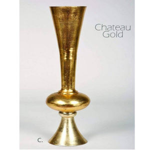 Ensemble de 2 vases à fleurs élégants en métal fini gris brillant, parfaits pour la décoration intérieure et les centres de table de mariage - Product Image 5