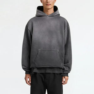 Sweat-shirts à capuche pour hommes de qualité supérieure, 100 % coton, logo personnalisé, polaire imperméable, 2 pièces, taille XS, col à capuche, poche - Product Image 3