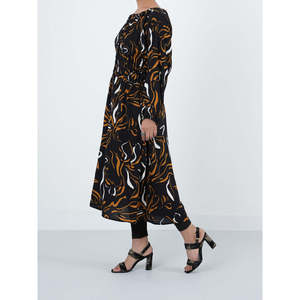 FUSAO Custom Cotton <b>Dress</b> Elegant Casual Elegant Print XS Breathable Regular Fit <b>Elastic</b> Waist for Day Wedding Parties ODM - Product Image 3