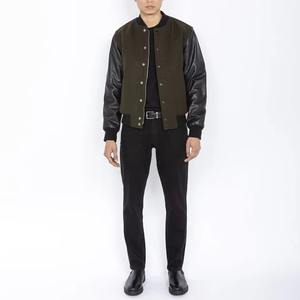 Vestes de baseball en coton personnalisées de marque bon marché en gros pour les étudiants universitaires décontractés, veste de baseball décontractée à fermeture éclair pour hommes - Product Image 6