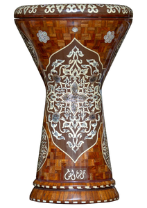 Authentique Darbuka Sombaty Gawharet El Fan en aluminium avec chambre en bois d'ambre tressé à la main, 23 cm, pour Doumbek - Product Image 6