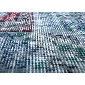 Alfombras de Lana Anudadas a Mano de Estilo Vintage, Diseño Rectangular Abstracto con Medallón Rosa y Morado para Sala de Estar o Pasillo, Pae-2225 - Product Image 3