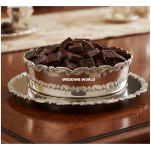 New Collection Metal <b>Chocolate</b> Bowl For Ramadan Hot Selling Decorative Wholesale Luxury Designer Metal <b>Chocolate</b> Bowl - Product Image 1