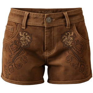 Pantalones Cortos de Cuero Tradicionales Hechos a Mano de Primera Calidad en Color Marrón Rústico, Fabricación Personalizada OEM - Product Image 4