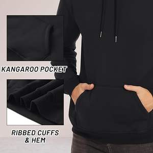 Pull-over en polaire doublé Sherpa pour hommes Sweatshirts basiques et chauds à col rond Tops d'hiver en polyester/coton d'automne - Product Image 3