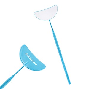 Espejo de Mano para Pestañas, Media Luna Azul Cielo, Acero Inoxidable Quirúrgico, para Extensiones de Pestañas y Aplicación de Pestañas - Product Image 5