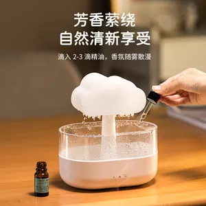 Humidificateurs d'air ultrasonique personnalisés de nuage de pluie Diffuseur d'huiles essentielles USB goutte de pluie vaporisateur de brume de bureau