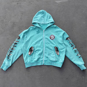 Sweat à capuche oversize en molleton 100% coton Huili, hiver, personnalisé, lavé, broderie de logo, patch, streetwear, imprimé graphique - Product Image 3