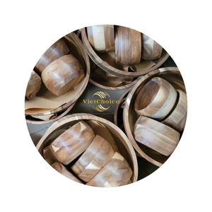 Bol en bois d'acacia fait à la main jetable et écologique VietChoice Personnalisation durable et respectueuse de l'environnement pour les fêtes du Vietnam - Product Image 2