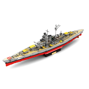 Ensemble de blocs de construction Reobrix 77051 Bismarck Battleship, 3462 pièces, 1:300, modèle de navire <span class=keywords><strong>militaire</strong></span> sous licence World of Warships - Product Image 2