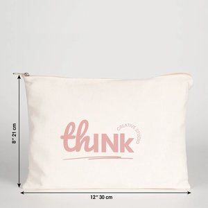 Custom Sublimation Printed <b>Laminated</b> Cotton Clutch <b>Pouch</b> 12 8 Inches (30 21 Cm) Promotional Bags - Product Image 3