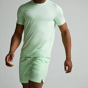 Camiseta de compresión de gimnasio para hombre, ajustada, atlética, manga corta, secado rápido, deportes, entrenamiento, ropa de entrenamiento, servicios OEM ODM - Product Image 4