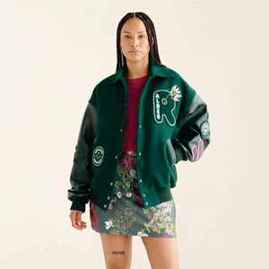 Letterman Varsity <b>Jackets</b> Plus Size <b>Men's</b> Stand Collar Color Block Ribbed Winter <b>Baseball</b> <b>Jackets</b> - Product Image 1