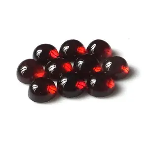 Natural Red Garnet from Mozambique round Cabochon Calibrated Loose Gemstone Wholesale for Jewelry Making