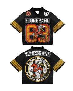 Custom 2025 Boxy Fashion Oversize <b>Men's</b> Designer Mesh Soccer Jersey Vintage American Football <b>T</b>-<b>shirt</b> for <b>Mens</b> - Product Image 5