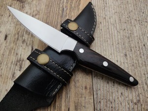 Cuchillo de hoja de acero D2 hecho a mano con mango de madera OEM personalizado compatible con DIY Camping Skinner caza actividades al aire libre - Product Image 2