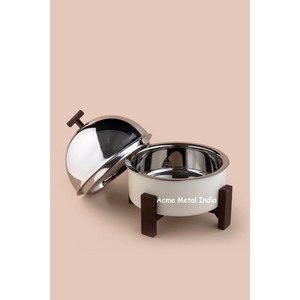 Elegante olla caliente de acero inoxidable, acabado de espejo, tapa de diseñador elegante, perfecta para utensilios de cocina para servir, precio al por mayor de lujo - Product Image 3