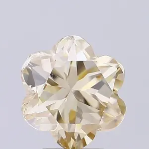 Hermosa moissanita con forma de flor de 6 pétalos, moissanita VVS amarilla, fabricación de claridad para colgante de moissanita y joyería, joyería de Hip Hop - Product Image 4