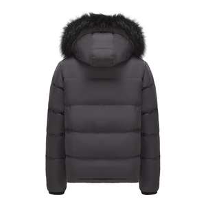 Nouveauté 2026 – Blousons matelassés noirs unis pour hommes, 100 % polyester, rembourrage en coton, coupe oversize, fermeture éclair - Product Image 3